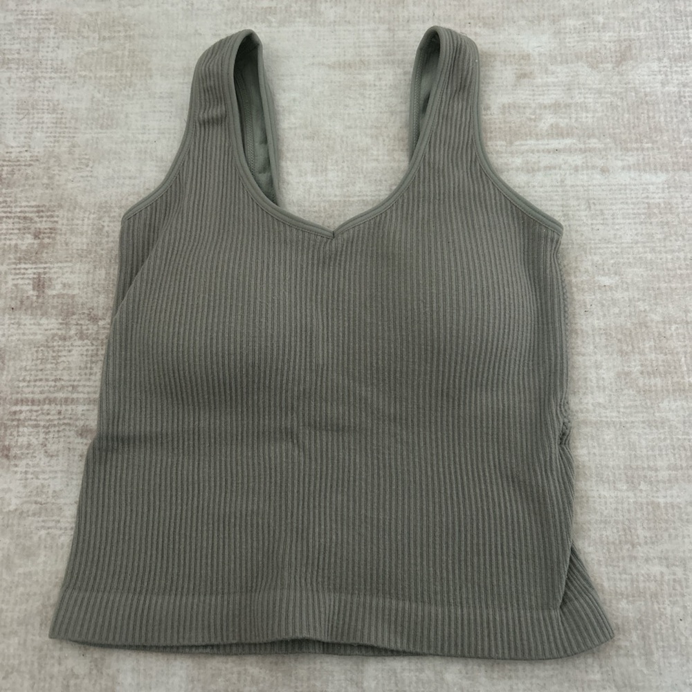 Altar'd State Ribbed Tank Top - Gray